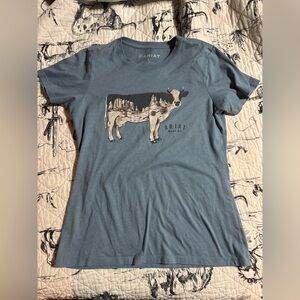 Ariat Slate Blue Cow Graphic Tee